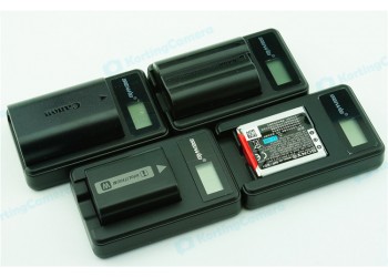 LCD usb Oplader voor Nikon EN-EL10 Olympus LI-42B Fuji NP-45