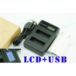 LCD usb Oplader voor GoPro dubbele accu AHDBT-201 301 Hero 3