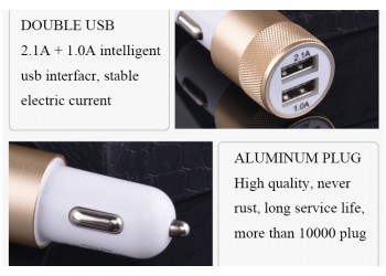 Autolader auto oplader dubbele USB port 3.1A iPhone voor Samsung