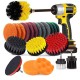 22 in 1 Elektrische Boor Borstel Car Cleaning Borstels Polijsten Pad Borstel Voor Schroevendraaier Tapijt Borstels Auto Velg Cleaning Tools