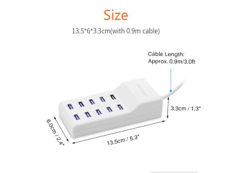 10 Port USB 3.0 Charger Iphone Ipad Muur Travel Opladen Station 50W Adapter hub