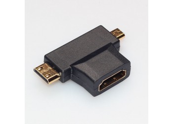 3 in 1 voor 4K HD HDMI compatibel naar Mini Micro Male Adapter Converter Connector Tablet PC TV