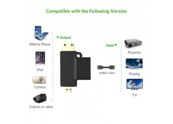 3 in 1 voor 4K HD HDMI compatibel naar Mini Micro Male Adapter Converter Connector Tablet PC TV