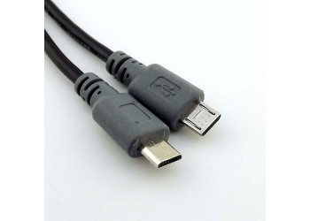 Micro USB Type B Male-Male 5Pin Converter OTG Adapter Kabel 0.5M