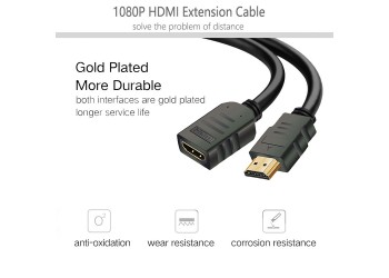 HDMI-verlengkabel male naar female HD TV 0.5m 3D 1.4v