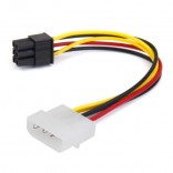 4-Pin ATX Male to 6-Pin Female socket Power kabel PCIe Adapter