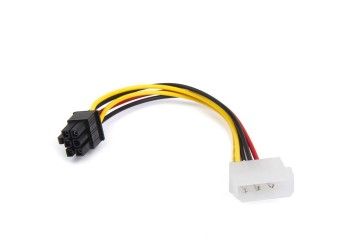 4-Pin ATX Male to 6-Pin Female socket Power kabel PCIe Adapter