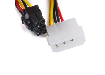 4-Pin ATX Male to 6-Pin Female socket Power kabel PCIe Adapter