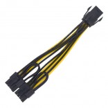 6-Pin to 2*8-Pin Pcie video card VGA Hub Power kabel