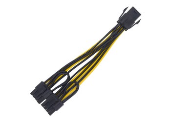 6-Pin to 2*8-Pin Pcie video card VGA Hub Power kabel