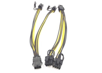 6-Pin to 2*8-Pin Pcie video card VGA Hub Power kabel