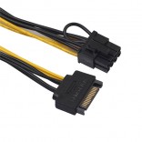 15-Pin SATA to 8-Pin Pcie video card Power kabel