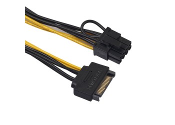 15-Pin SATA to 8-Pin Pcie video card Power kabel