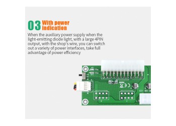 ATX 24Pin Molex 4Pin Dual PSU Power Supply Adapter add2psu