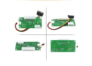 ATX 24Pin Molex 4Pin Dual PSU Power Supply Adapter add2psu