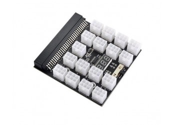 Power Module Breakout Board Met 12Pcs 6Pin to 8Pin Kabel Voor Hp 1200W 750W PSU Gpu PC Voeding Ethereum Eth Mining