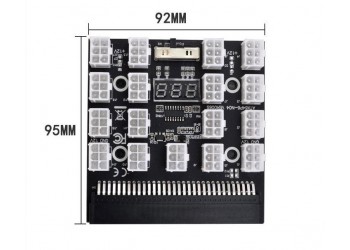 Power Module Breakout Board Met 12Pcs 6Pin to 8Pin Kabel Voor Hp 1200W 750W PSU Gpu PC Voeding Ethereum Eth Mining