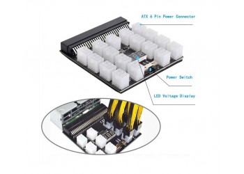 Power Module Breakout Board 17 poorten Voor Hp 1200W 750W Server PSU Gpu PC Voeding Ethereum Eth Mining