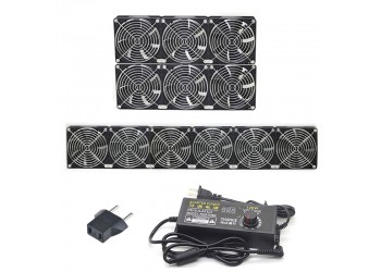 6x 4000 Rpm 12cm Krachtige ventilator High-Speed Air Server Cooling  instelbaar BTC ETH Miner Kabinet ventilator