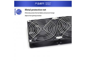 6x 6000 Rpm 12cm Krachtige ventilator High-Speed Air Server Cooling  instelbaar BTC ETH Miner Kabinet ventilator 1 jaar guarantee