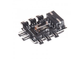 Pc Ide Molex 1 Tot 8 Way Splitter 3-Pin Cooling Fan Hub Power Socket Adapter