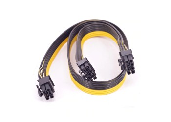 6Pin to dual 8Pin 6+2pin 60cm+20cm 18AWG puur koperen vertinde Kabel voor PSU GPU Ethereum ETH Mining