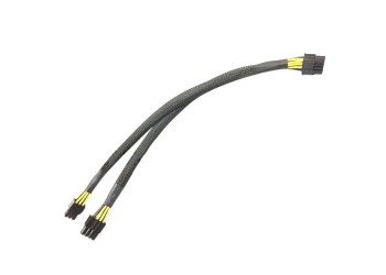 6Pin female to dual 8Pin 6+2pin male 20cm+20cm 18AWG puur koperen vertinde Kabel voor PSU GPU Ethereum ETH Mining