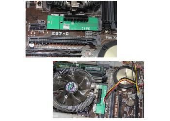 M.2 NGFF naar 4x PCI Express PCIE + 4-Polig Molex adapter Ethereum ETH Mining