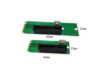 M.2 NGFF naar 4x PCI Express PCIE + 4-Polig Molex adapter Ethereum ETH Mining