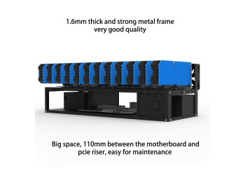 72.5CM Open Mining Rig Frame Voor 8 of 12 Gpu Crypto Coin rack ETH NEOX ZANO MEWC RVN 2 jaar garantie