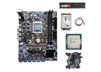 B250-BTC 12 GPU ETH NEOX ZANO MEWC RVN Mining Rig Moederbord + CPU + Koeler + 4G RAM + 128G SSD + 1 jaar garantie