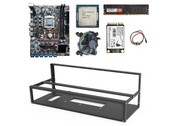 B250-BTC Quiet Mining Rig start kit voor 8 GPU ETH NEOX ZANO MEWC RVN Nicehash Mining met 1 jaar garantie