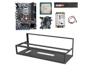 B250-BTC Quiet Mining Rig start kit voor 12 GPU ETH NEOX ZANO MEWC RVN Nicehash Mining met 1 jaar garantie