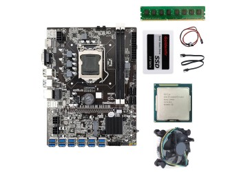B75-BTC 12 GPU ETH NEOX ZANO MEWC RVN Nicehash Mining Rig Moederbord + CPU + Koeler + 4G RAM + 120G SSD + 1 jaar garantie
