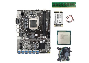 B75-BTC 12 GPU ETH NEOX ZANO MEWC RVN Nicehash Mining Rig Moederbord + CPU + Koeler + 4G RAM + 128G SSD + 1 jaar garantie