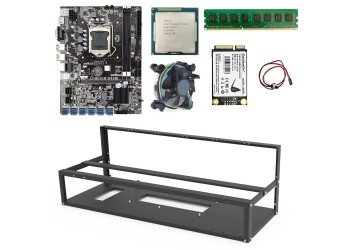 B75-BTC Quiet Mining Rig start kit voor 12 GPU ETH NEOX ZANO MEWC RVN Nicehash Mining met 1 jaar garantie