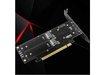 M.2 X16 Om 4X Nvme PCIE3.0 GEN3 X16 Om 4 * Nvme Raid Card Pci-E Vroc Kaart met koellichaam