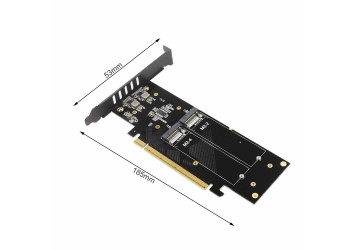 M.2 X16 Om 4X Nvme PCIE3.0 GEN3 X16 Om 4 * Nvme Raid Card Pci-E Vroc Kaart met koellichaam