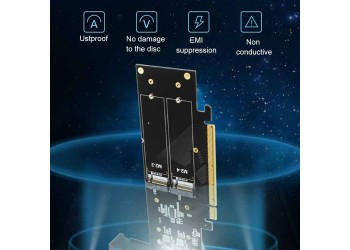 M.2 X16 Om 4X Nvme PCIE3.0 GEN3 X16 Om 4 * Nvme Raid Card Pci-E Vroc Kaart met koellichaam