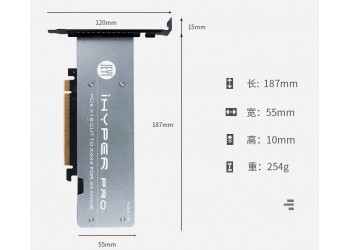 M.2 X16 Om 4X Nvme PCIE3.0 GEN3 X16 Om 4 * Nvme Raid Card Pci-E Vroc Kaart met koellichaam