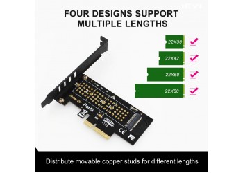 M.2 Nvme Ssd Pcie 4.0/3.0 X1 X4 X16 Adapter M Key Interface Card Ondersteuning Pci Express M.2