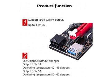 Ultrastabiel Ver009S Usb 3.0 Pci-E PCIe Riser Ver 009S Express 1X 4X 8X 16X Extender Riser Card Adapter sata 15Pin Naar 6 Pin Power Kabel ETH Mining