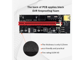 6 stuk Ultrastabiel Ver009S Usb 3.0 Pci-E PCIe Riser Ver 009S Express 1X 4X 8X 16X Extender Riser Card Adapter sata 15Pin Naar 6 Pin Power Kabel ETH Mining