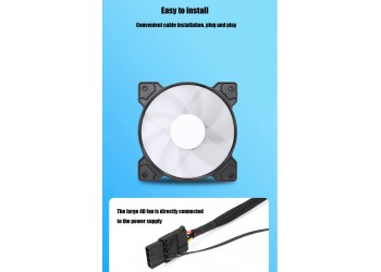 12Cm 12V Pc Chassis Fan Mute LED Licht Pro Koelventilator Chassis Cooling Vervanging Fan 3pin en 4pin molex