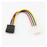 4-Pin ATX Male Molex to 15-Pin Female SATA Power kabel