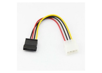 4-Pin ATX Male Molex to 15-Pin Female SATA Power kabel