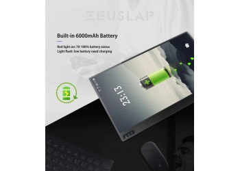 Zeuslap 15.6 Inch Batterij Touch Screen Monitor Draagbare Ultradunne Ips Hd Usb Type C Display Laptop Telefoon Xbox Switch PS4