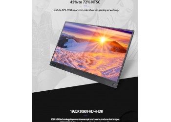 Zeuslap 15.6 Inch Batterij Touch Screen Monitor Draagbare Ultradunne Ips Hd Usb Type C Display Laptop Telefoon Xbox Switch PS4