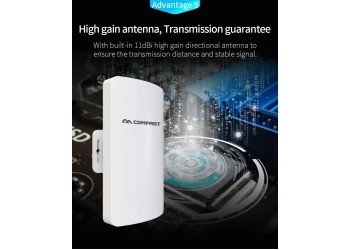 Comfast CF-E113A 2Pcs 3Km Outdoor Mini Cpe Bridge Wifi Repeater 5Ghz 300Mbps Wireless Router Wifi Extender nano Station Antenne 1 jaar garantee