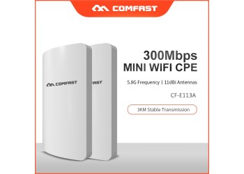 Comfast CF-E113A 2Pcs 3Km Outdoor Mini Cpe Bridge Wifi Repeater 5Ghz 300Mbps Wireless Router Wifi Extender nano Station Antenne 1 jaar garantee